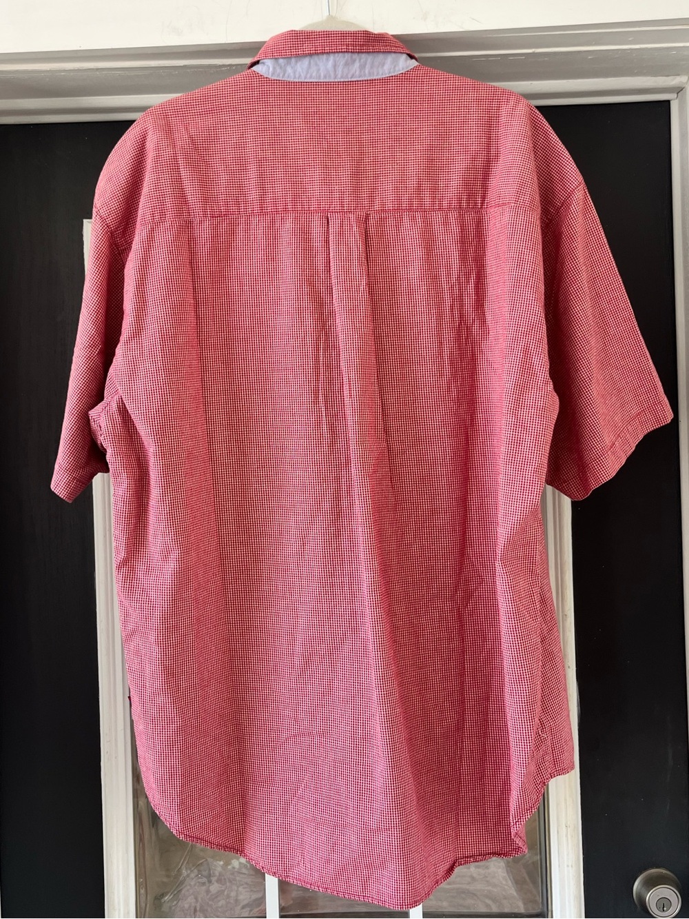 Men’s BB Classics red check shirt sleeve button down shirt - Picture 9 of 11